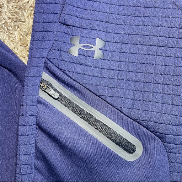 Under Armour UA Unstoppable Fleece Grid Joggers Mens Sz Medium Blue 1386544-410 - Picture 7 of 9
